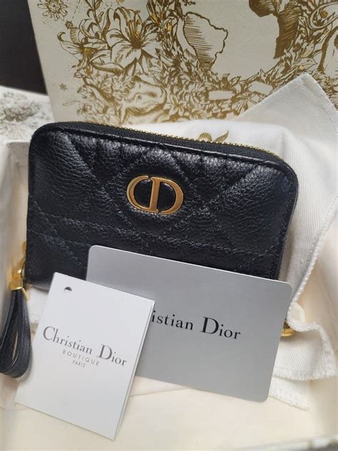 lady dior zipped card holder|dior caro detachable card holder.